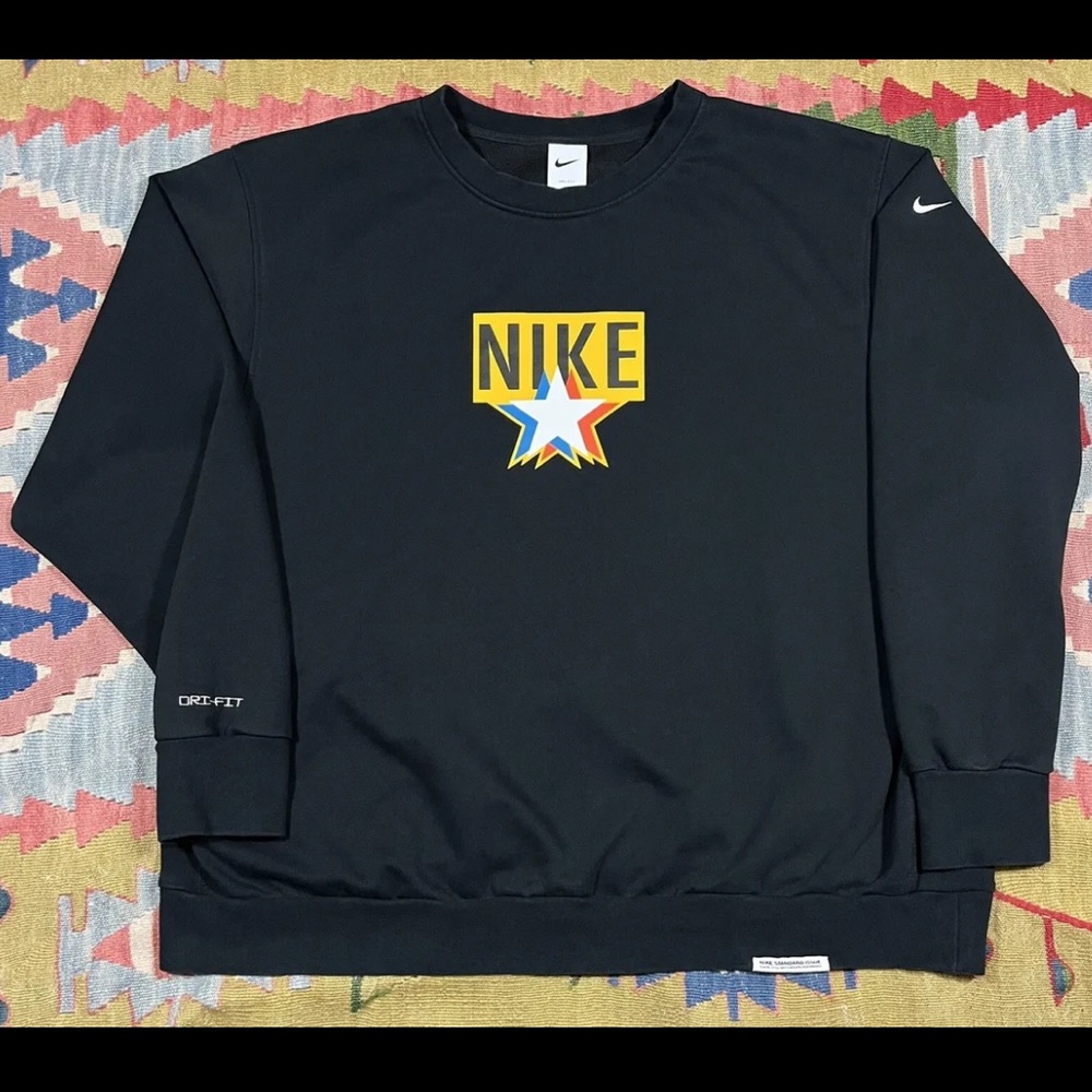 Nike Standard Issue Basketball Crew Black Pullover Sweatshirt Men’s XXL